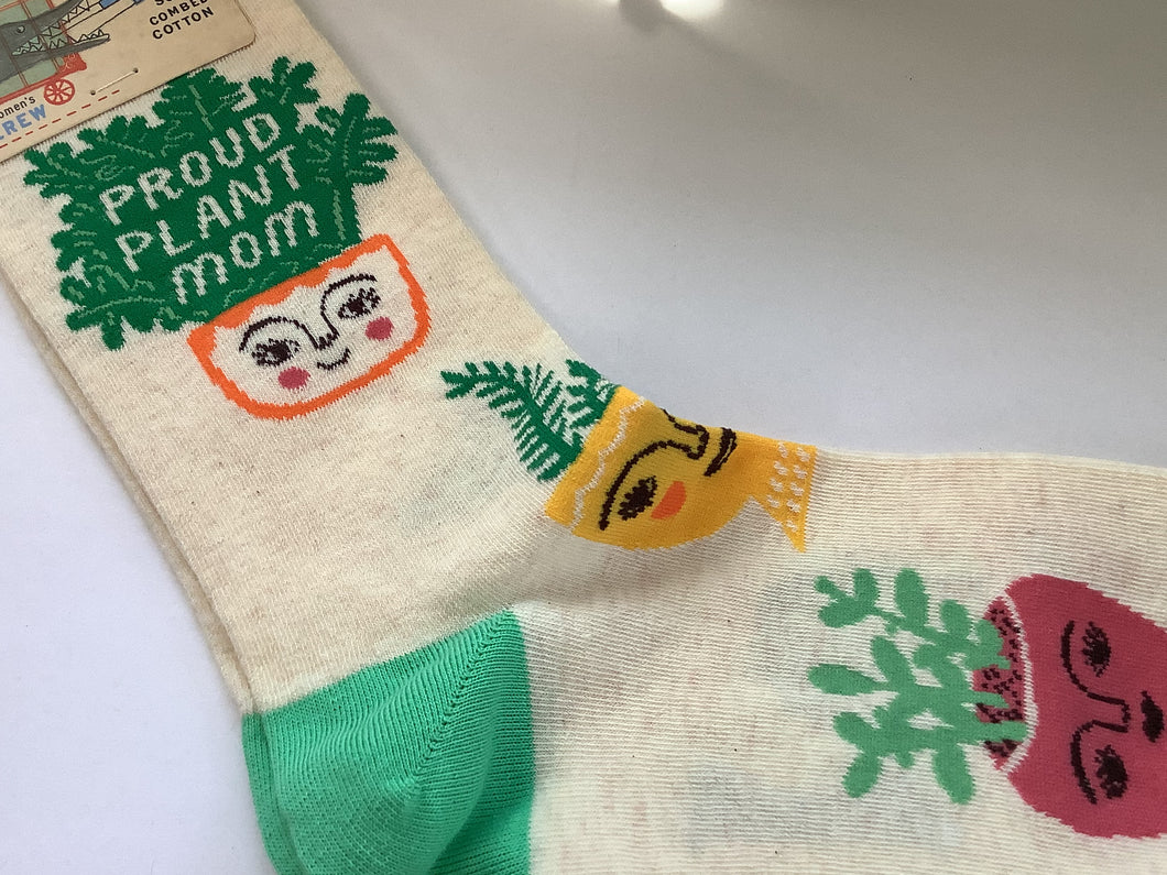 Ladies’ Crew Socks, Proud Plant Mom