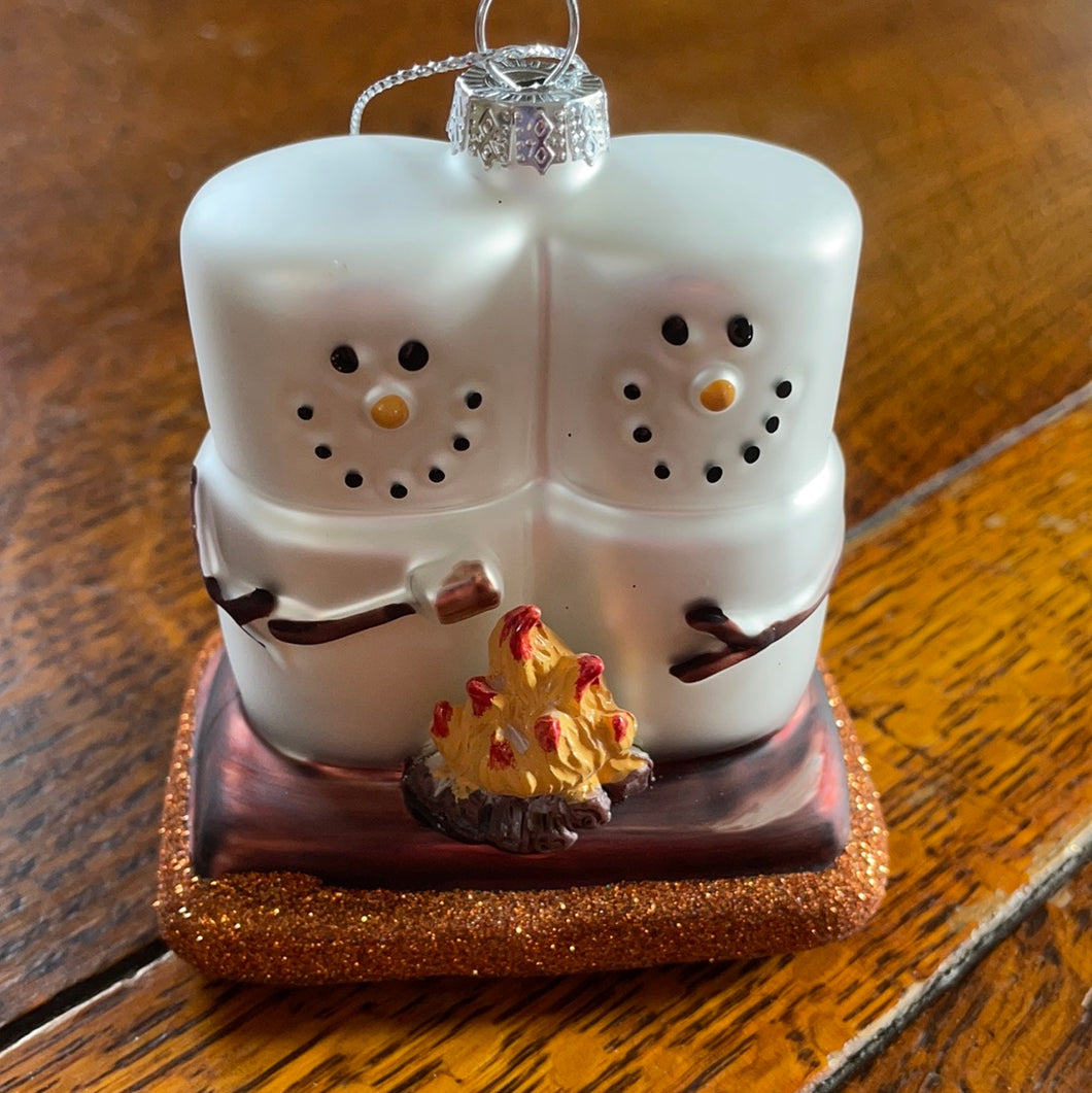 Christmas Ornament, Smore's Couple Campfire