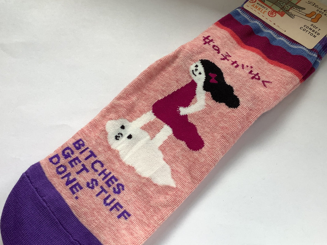 Ladies’ Ankle Socks, Bitches Get Stuff Done