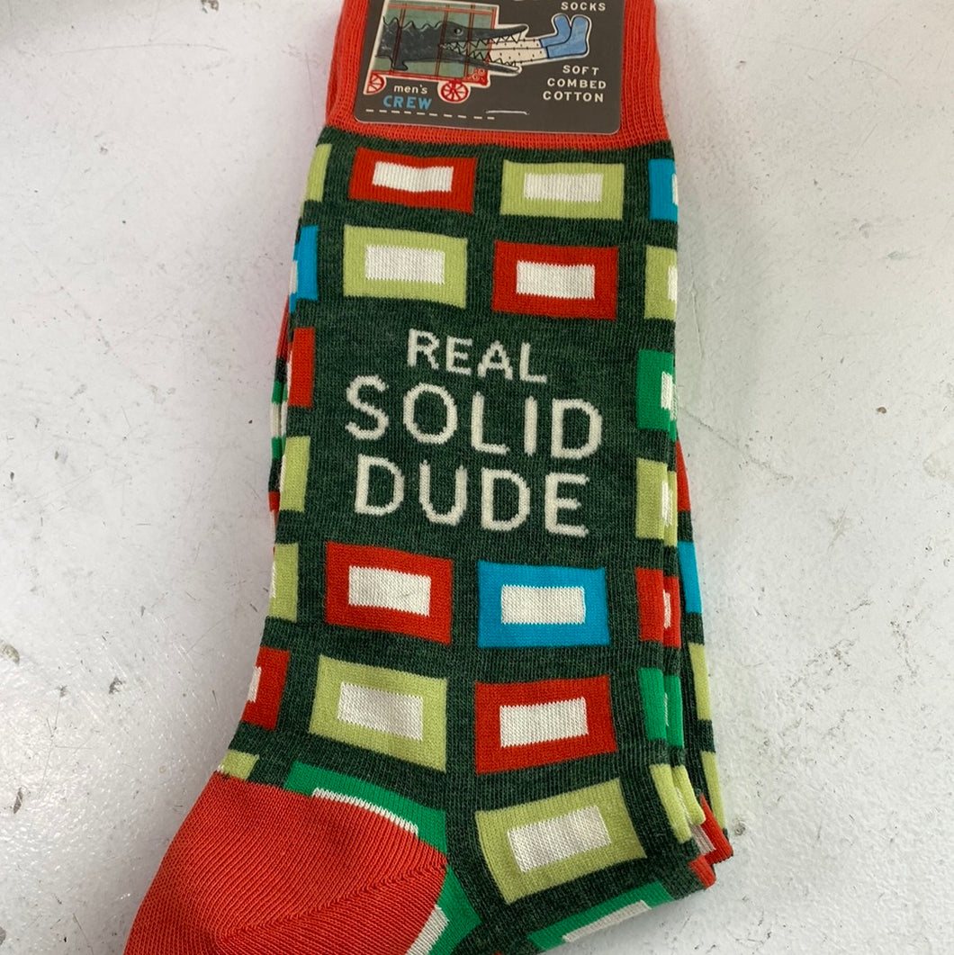Men’s Crew Socks, Real Solid Dude