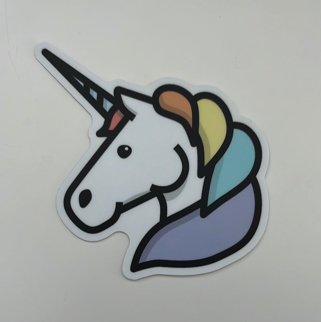 Sticker, Unicorn Head