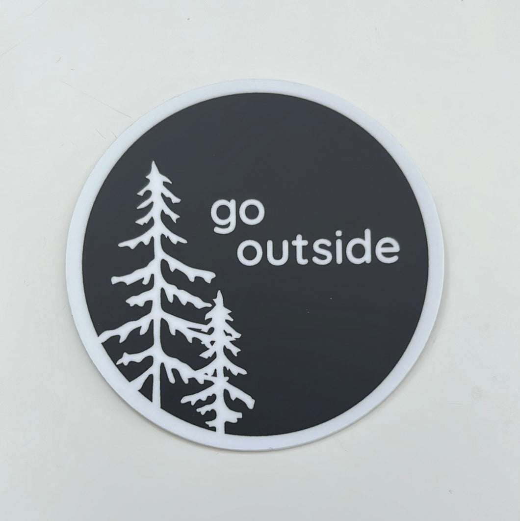 Sticker, Trees, Go Outside