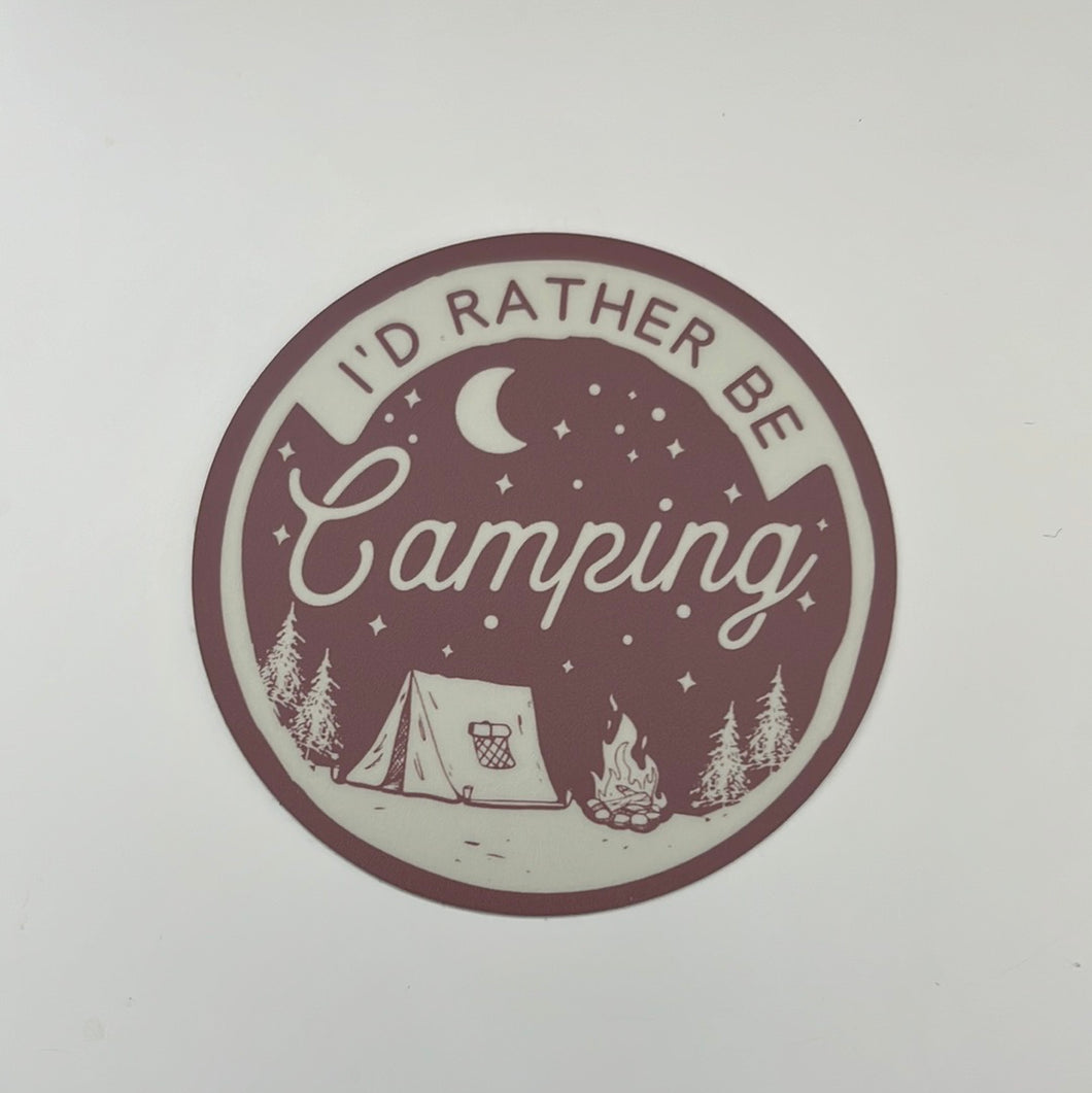 Sticker, I'd Rather Be Camping