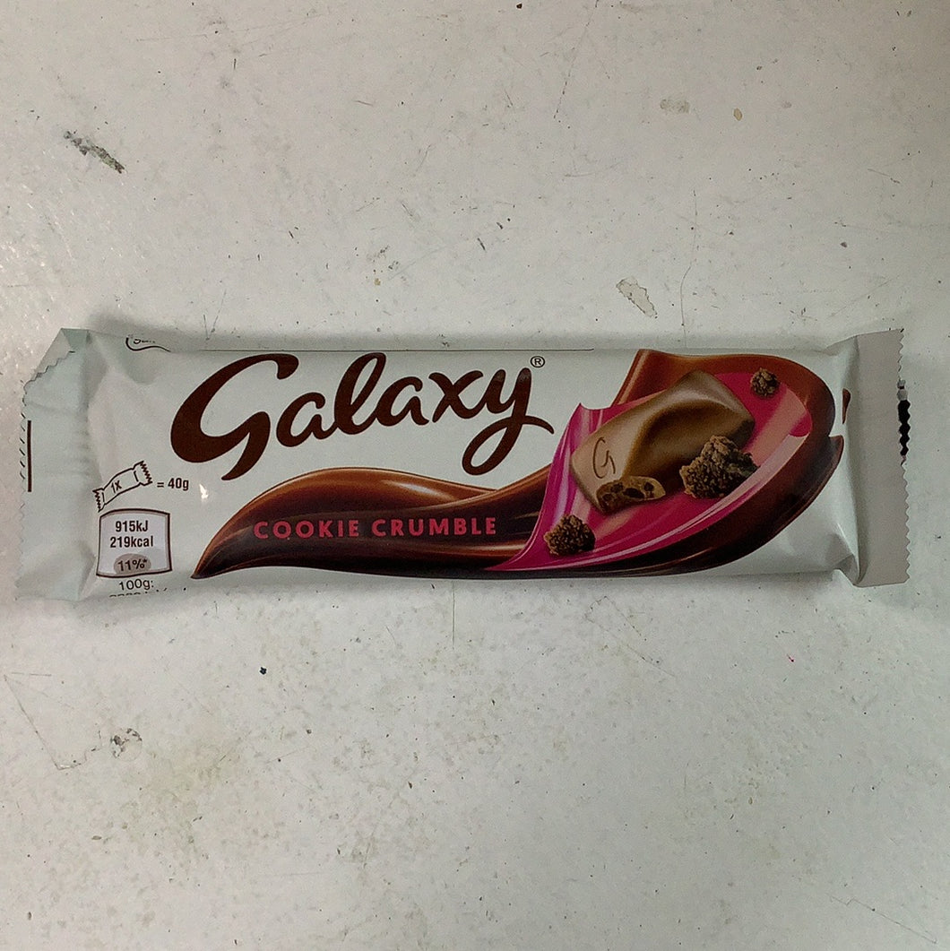 Chocolate Bar, Galaxy, Cookie Crumble