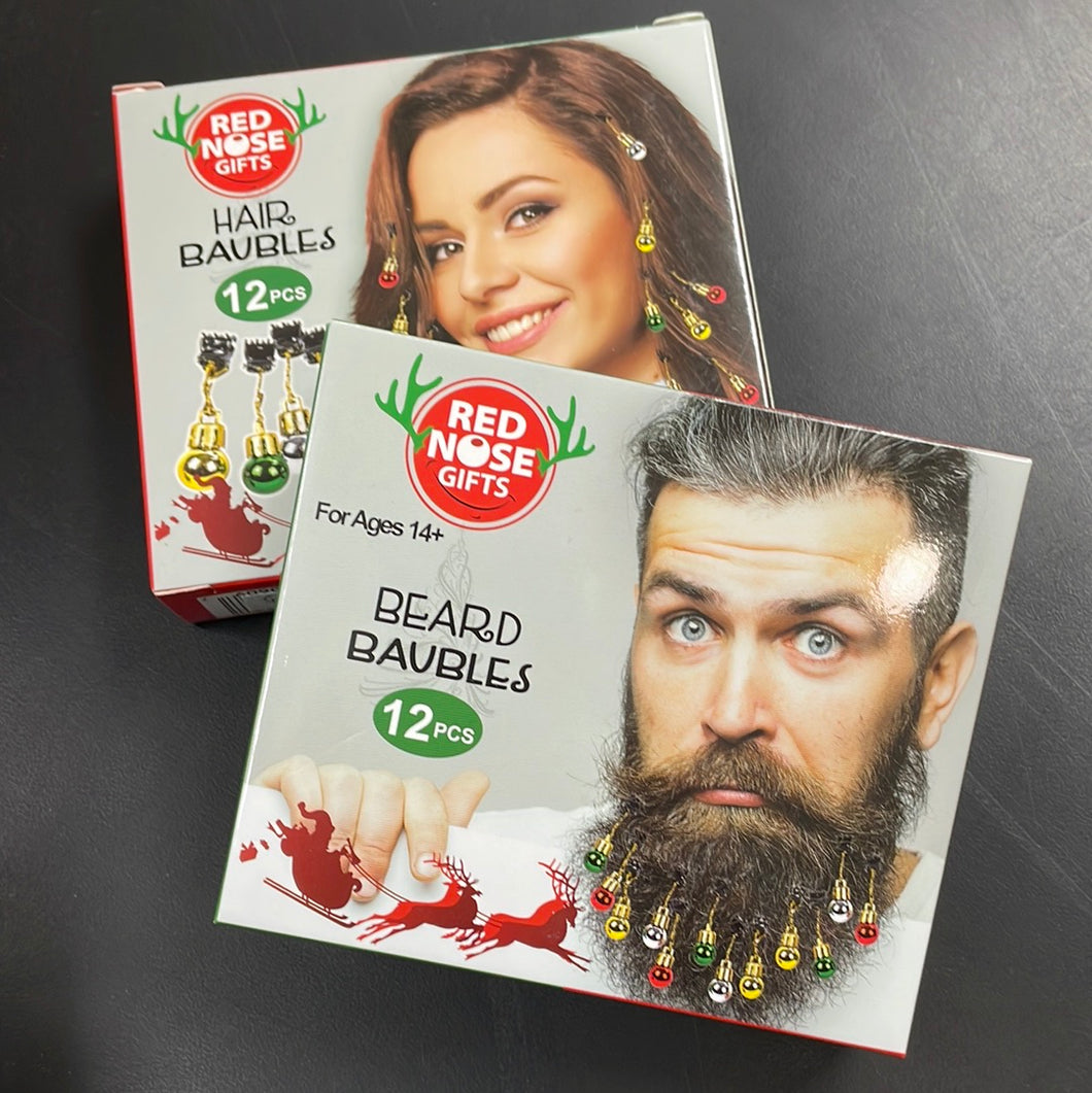 Red Nose, Beard/Hair Baubles