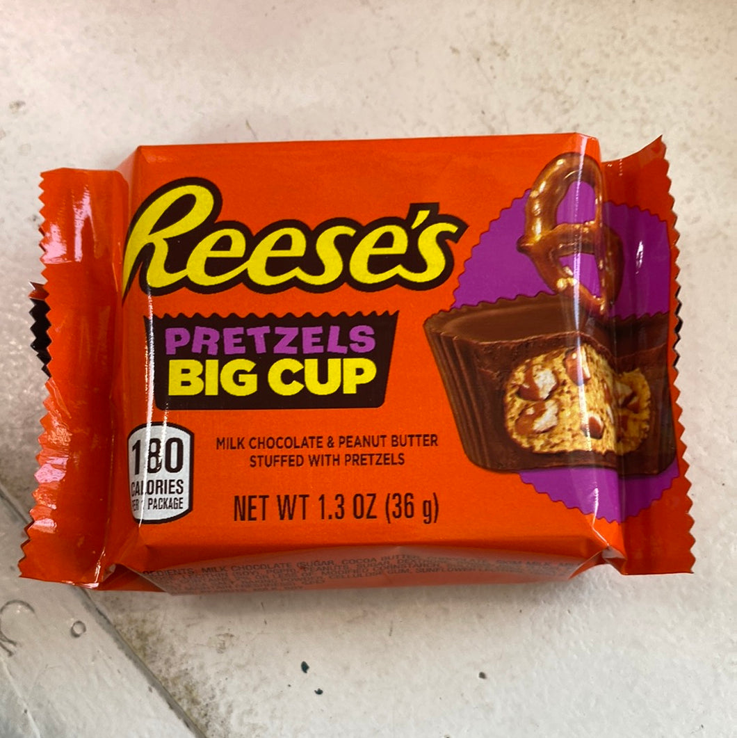 Chocolate Bar, Reese’s, Big Cup, Pretzels