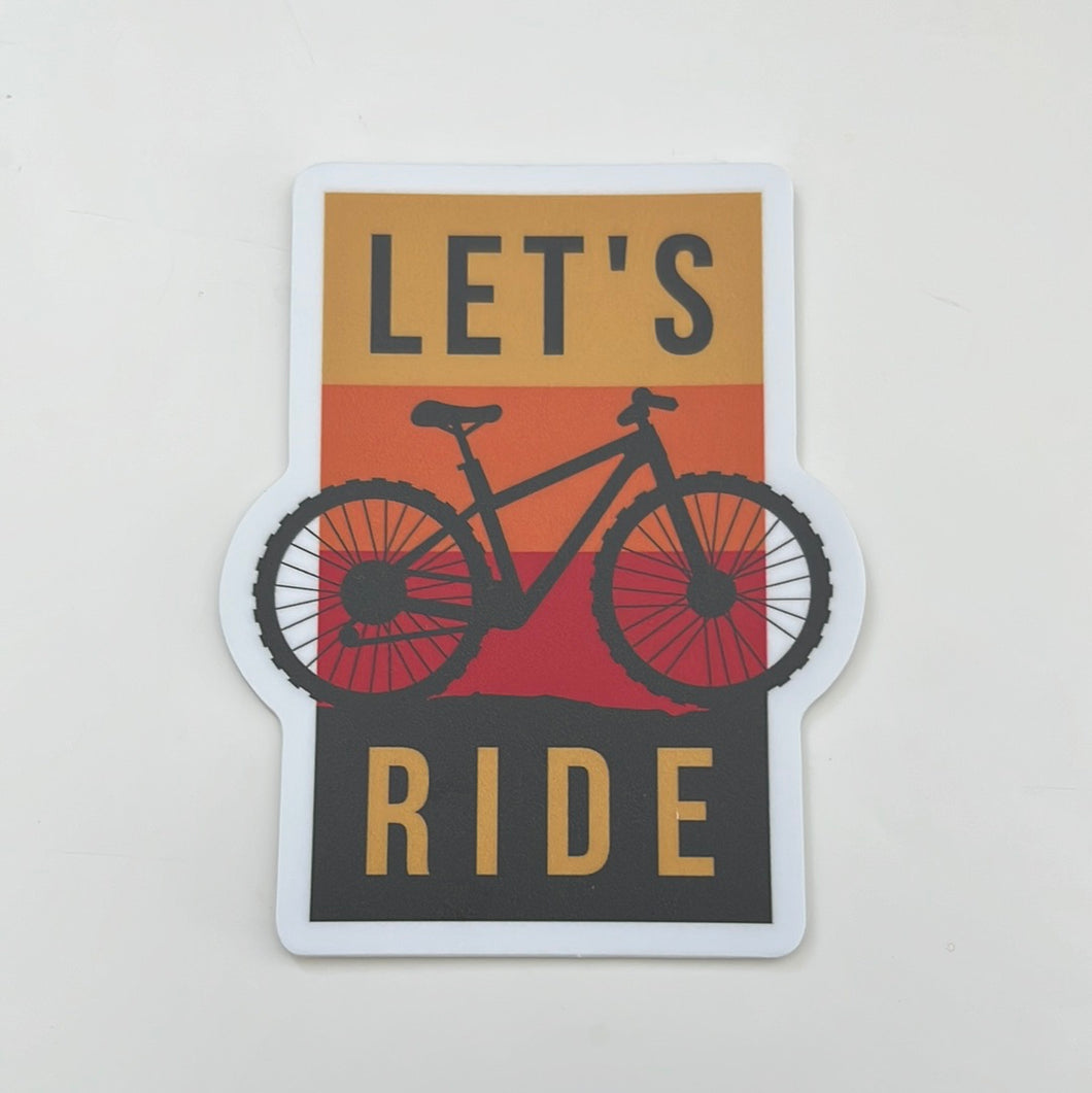 Sticker, Bicycle, Let's Ride
