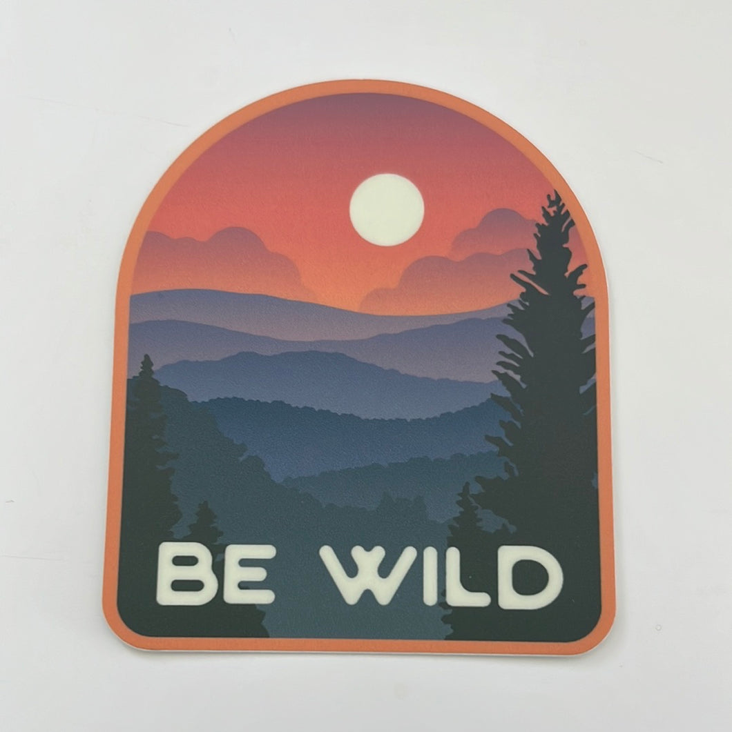Sticker, Sunset, Be Wild