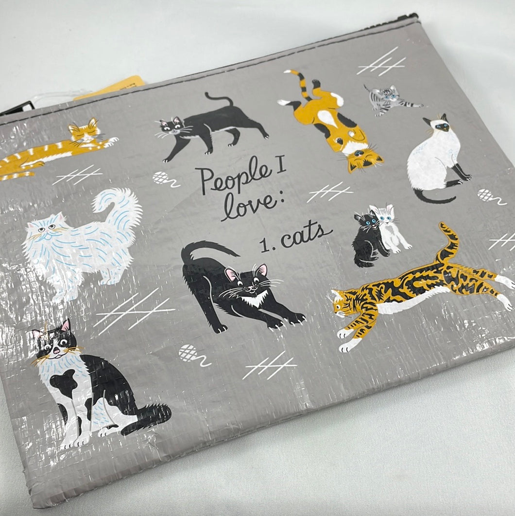 Zipper Pouch, People I love, Cats