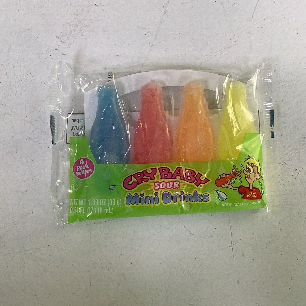 Cry Baby, Sour Mini Drinks, 4 Pack