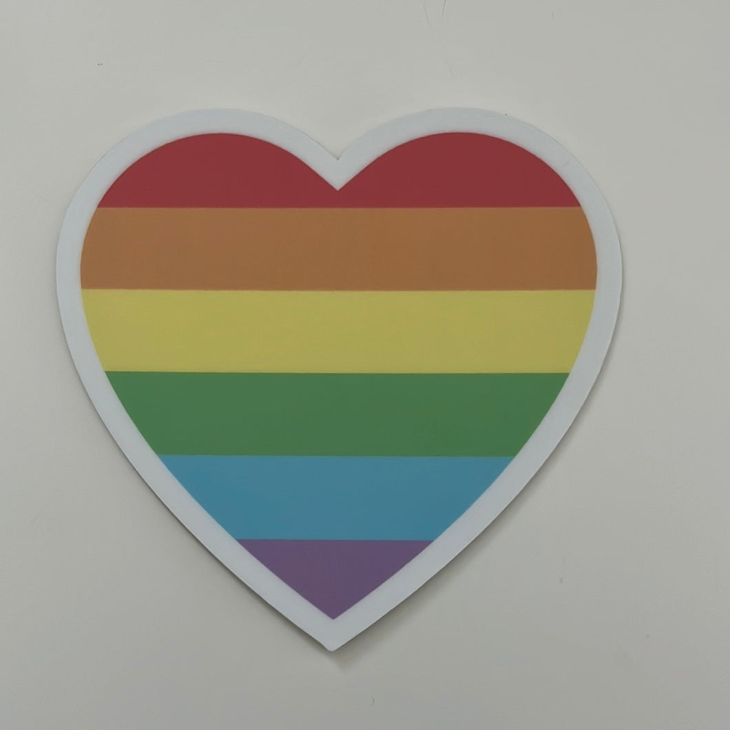 Sticker, Rainbow Heart